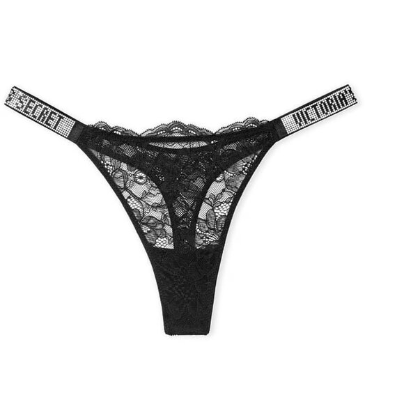 Victoria's Secret Shine 3 Piece Matching Lace Set w/ Lace Stockings - Picture 9 of 16